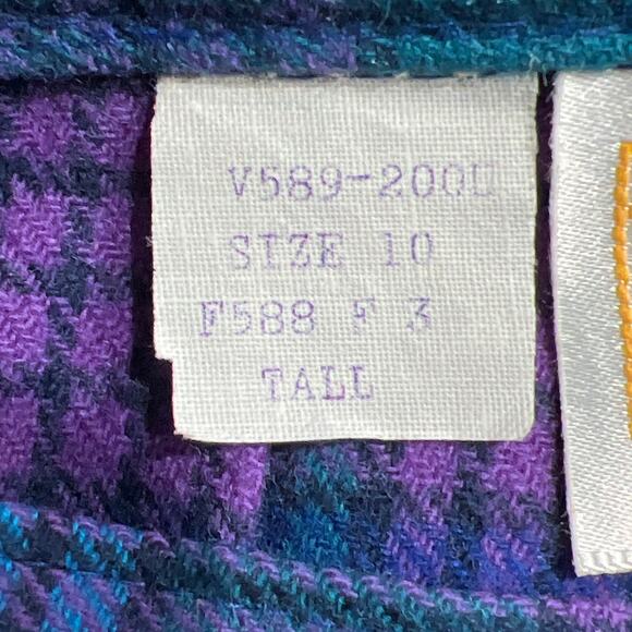 Pendleton 100% Vintage Wool Plaid Skirt Size 10 TALL - Picture 6 of 7